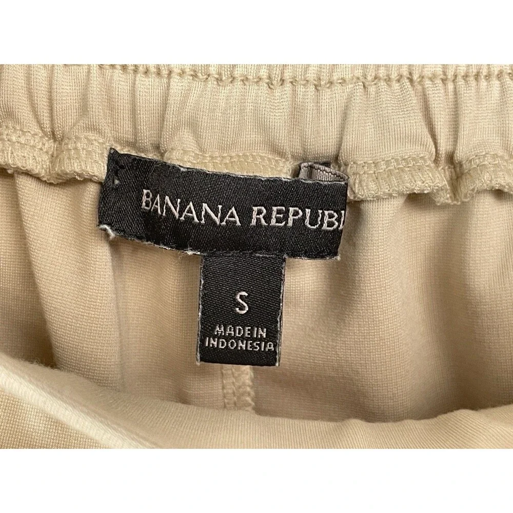 Banana Republic Women 28 Wide Leg Pants High Rise Beige Soft Drapey Preppy READ